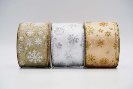 Glitter Snowflakes Wired Ribbon_KF7259.KF7261 ALL
